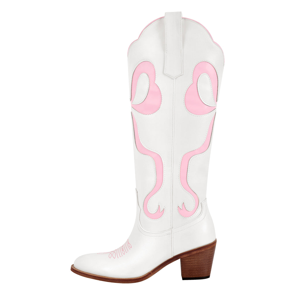 Pink Cowgirl Boots Coquette Cowgirl Boot With Pink Ribbon Bow